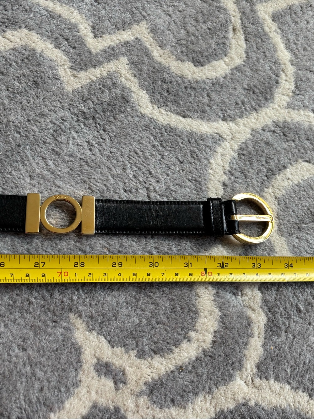Salvatore Ferragamo Black XS Black and Gold Belt - Picture 12 of 13